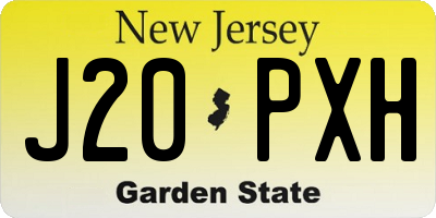 NJ license plate J20PXH