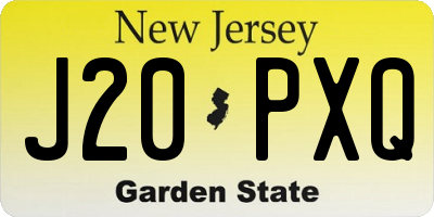 NJ license plate J20PXQ