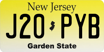 NJ license plate J20PYB