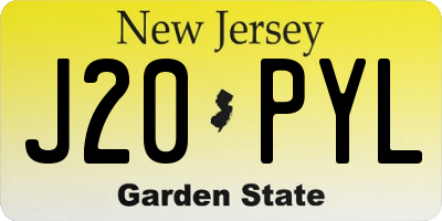NJ license plate J20PYL