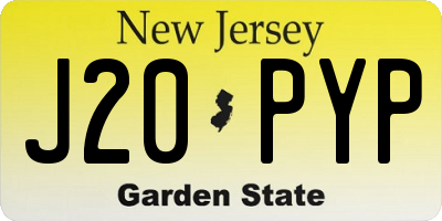 NJ license plate J20PYP