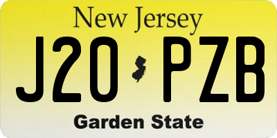 NJ license plate J20PZB