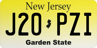 NJ license plate J20PZI