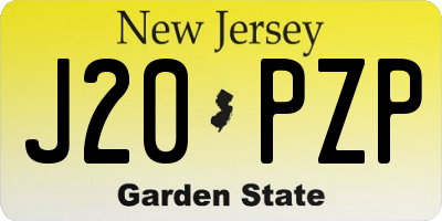NJ license plate J20PZP