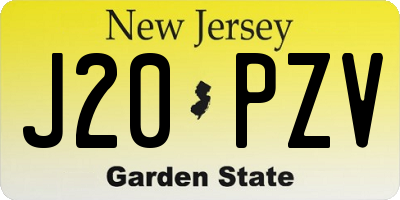 NJ license plate J20PZV