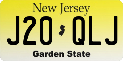 NJ license plate J20QLJ