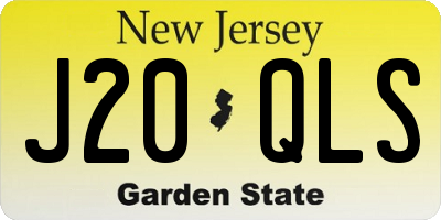 NJ license plate J20QLS