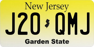 NJ license plate J20QMJ