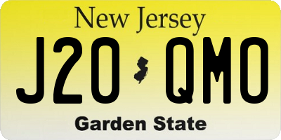 NJ license plate J20QMO