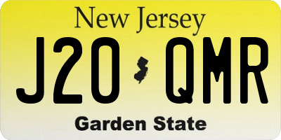 NJ license plate J20QMR