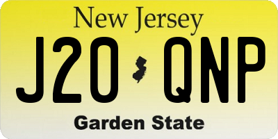 NJ license plate J20QNP