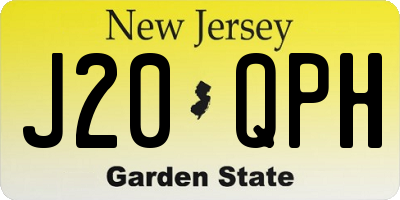 NJ license plate J20QPH