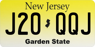 NJ license plate J20QQJ