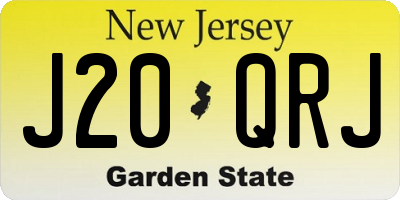 NJ license plate J20QRJ