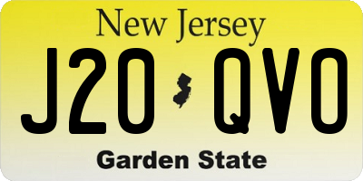 NJ license plate J20QVO