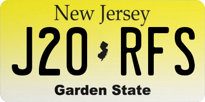 NJ license plate J20RFS