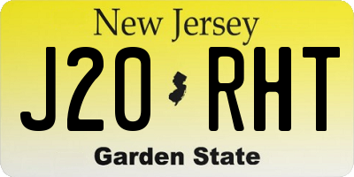 NJ license plate J20RHT