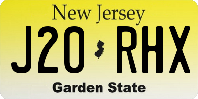 NJ license plate J20RHX