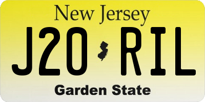 NJ license plate J20RIL