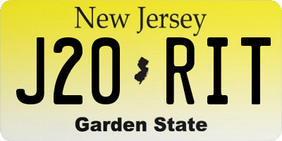 NJ license plate J20RIT