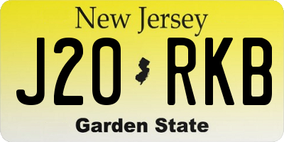 NJ license plate J20RKB