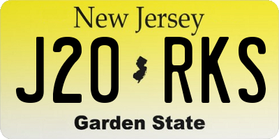 NJ license plate J20RKS