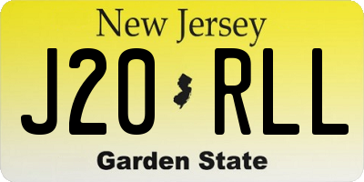 NJ license plate J20RLL