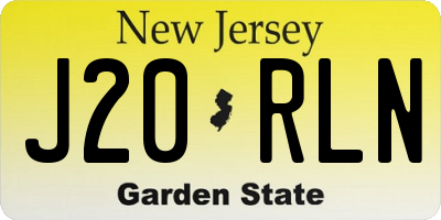 NJ license plate J20RLN