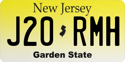 NJ license plate J20RMH