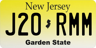 NJ license plate J20RMM