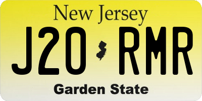 NJ license plate J20RMR