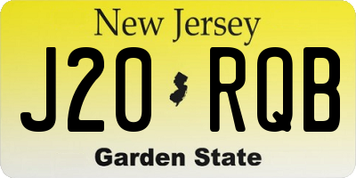 NJ license plate J20RQB