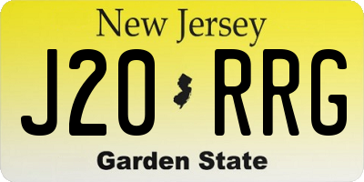 NJ license plate J20RRG