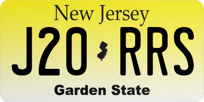 NJ license plate J20RRS