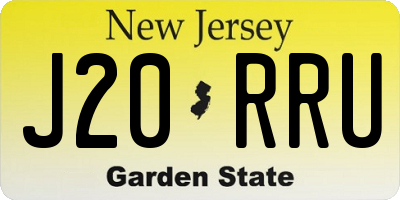 NJ license plate J20RRU