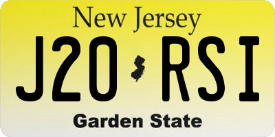 NJ license plate J20RSI