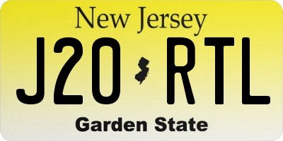 NJ license plate J20RTL