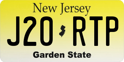 NJ license plate J20RTP