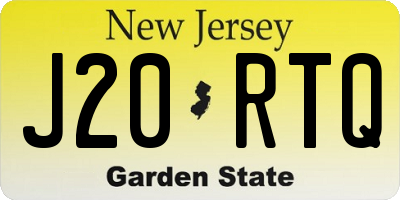 NJ license plate J20RTQ