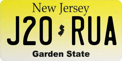 NJ license plate J20RUA