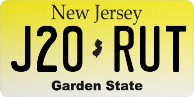 NJ license plate J20RUT