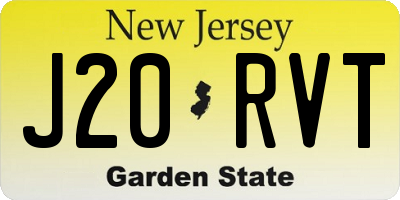 NJ license plate J20RVT