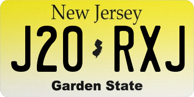 NJ license plate J20RXJ