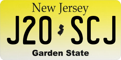 NJ license plate J20SCJ
