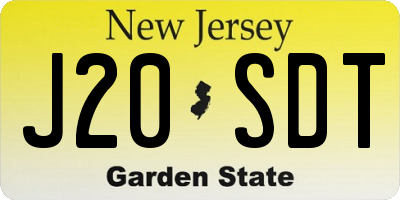 NJ license plate J20SDT