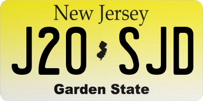 NJ license plate J20SJD