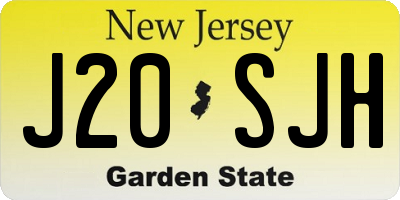 NJ license plate J20SJH