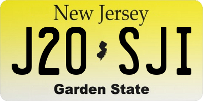 NJ license plate J20SJI