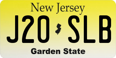 NJ license plate J20SLB