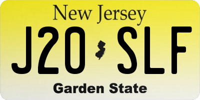NJ license plate J20SLF